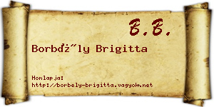 Borbély Brigitta névjegykártya
