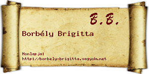 Borbély Brigitta névjegykártya