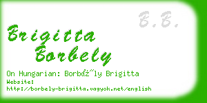 brigitta borbely business card